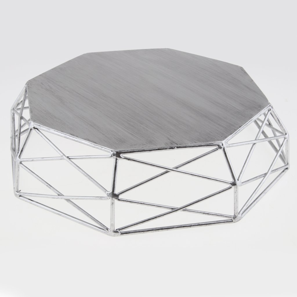 Geometric Wrought Iron Gold/Sliver Cake Stand for Wedding Geometric Wrought Iron Gold/Sliver Cake Stand for Wedding