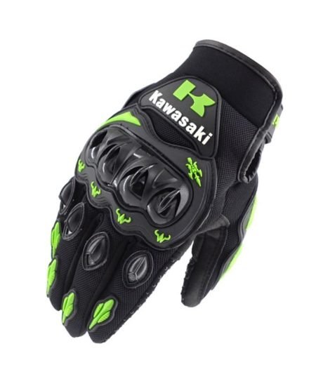 Full Finger Motorcycle Kawasaki Gloves Motocross Leather Motorbike