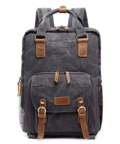 Waterproof Waxed Canvas Camera Backpack