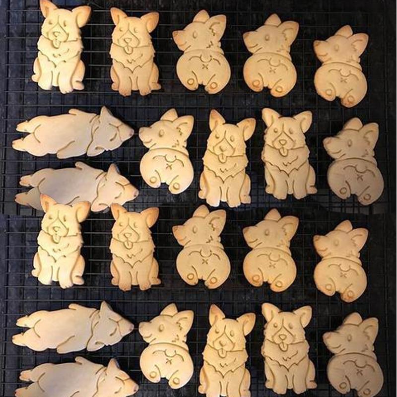 3pcs Corgi Shape Mould Plastic Cookie Cutters for Themed Birthdays, 3pcs Corgi Shape Mould Plastic Cookie Cutters for Themed Birthdays,