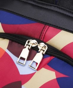Colorful Print Nylon Oxford Anti Theft Travel Backpack Purse Handbag - 2 patterns