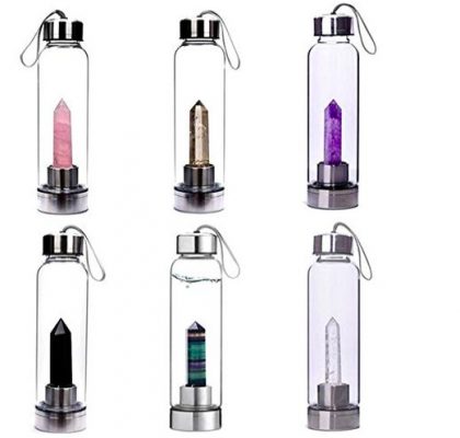 rose quartz water bottle