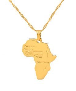 Gold Africa Necklace l African Jewelry