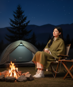 USB Heated Blanket with Graphene Technology | Portable Wearable Poncho & Heating Throw for Camping, Van Life & Travel